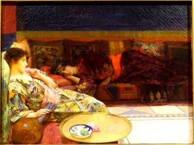 The Repose by Henry Siddons Mowbray, c. 1895, oil on canvas - Bennington Museum - Bennington, VT - DSC09119