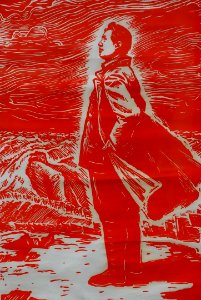 The Red Army Does Not Fear the Trials of the Long March, People's Republic of China, undated, lithograph - Jordan Schnitzer Museum of Art, University of Oregon - Eugene, Oregon - DSC09524 (cropped)