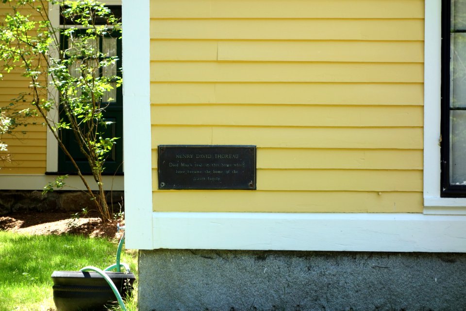 Thoreau-Alcott House plaque - DSC07024