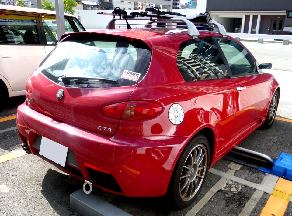 The rearview of Alfa Romeo 147 GTA
