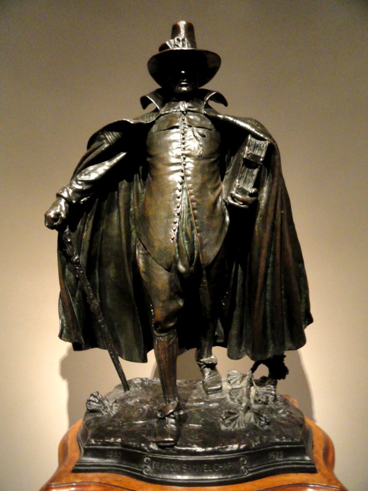 The Puritan (Deacon Samuel Chapin) by Augustus Saint-Gaudens, model 1883-1886, cast after 1898, bronze - National Gallery of Art, Washington - DSC08749