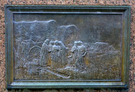 The Pioneer Mother east detail, by Alexander Phimister Proctor - Eugene, Oregon - DSC09231