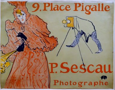 The Photographer Sescau by Henri de Toulouse-Lautrec, 1896, brush, crayon, and spatter lithograph on wove paper, Wittrock P22 (C) - Montreal Museum of Fine Arts - Montreal, Canada - DSC08814