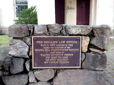 The Phillips Law Office plaque