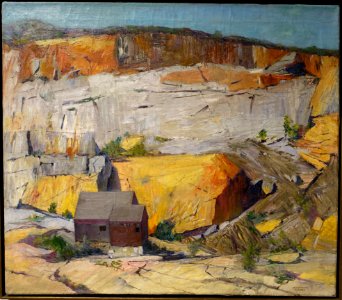 The Quarry by Winthrop Turney, c. 1930s, oil on canvas - Cape Ann Museum - Gloucester, MA - DSC01310