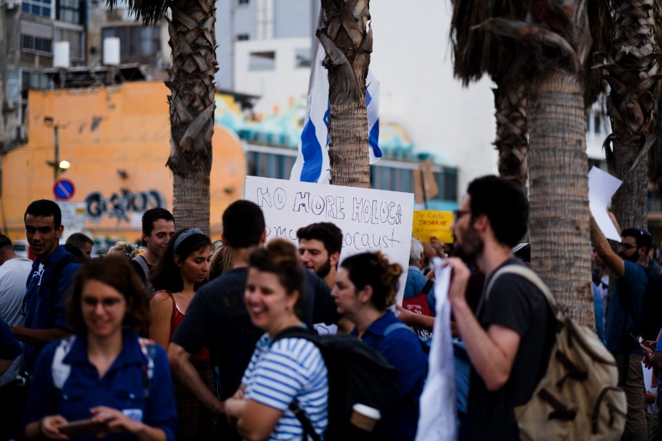 The solidarity protest for Rojava organized by Kurdish Jews on October 15th 2019 in Tel Aviv, Israel 37