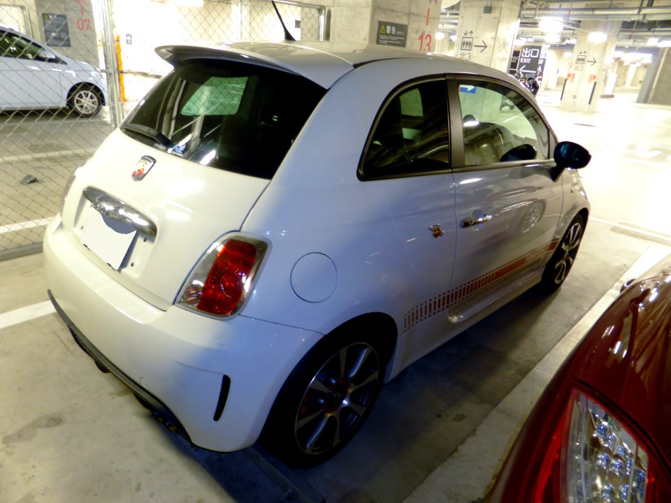 The rearview of ABARTH 500