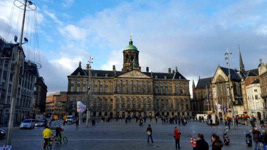 The Royal Palace on the Dam of Amsterdam on 25 November 2015