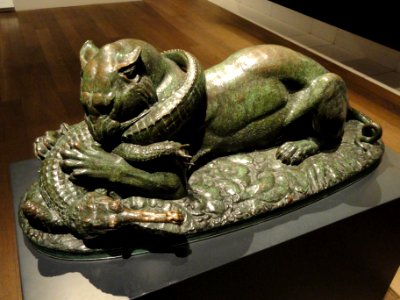 Tiger devouring a gavial, by Antoine-Louis Barye, 1831- Ny Carlsberg Glyptotek - Copenhagen - DSC09385