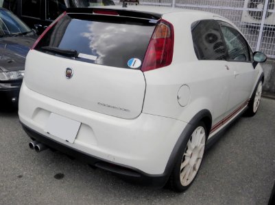 The rearview of Abarth Grande Punto esseesse