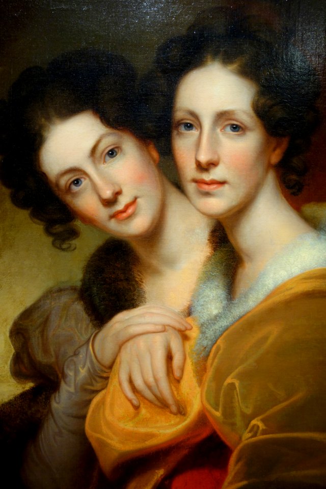 The Sisters (Eleanor and Rosalba Peale) by Rembrandt Peale, view 2, 1826, oil on canvas - Brooklyn Museum - DSC09453
