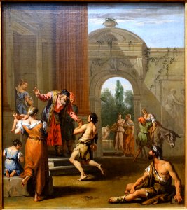 The Return of the Prodigal Son, by Sebastiano Ricci, c. 1720, oil on canvas - Blanton Museum of Art - Austin, Texas - DSC08045