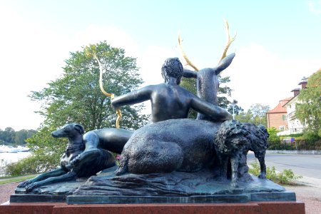 The Resting Diana after Jean Goujon (c. 1530-1568), erected in 1964 - Stockholm, Sweden - DSC00765