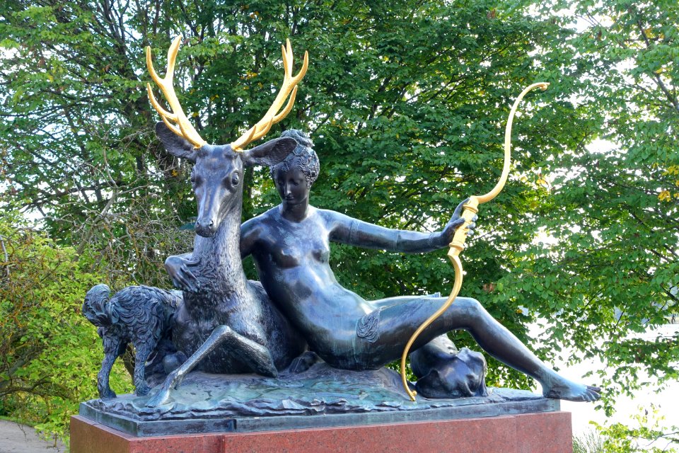 The Resting Diana after Jean Goujon (c. 1530-1568), erected in 1964 - Stockholm, Sweden - DSC00757