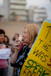 The solidarity protest for Rojava organized by Kurdish Jews on October 15th 2019 in Tel Aviv, Israel 12