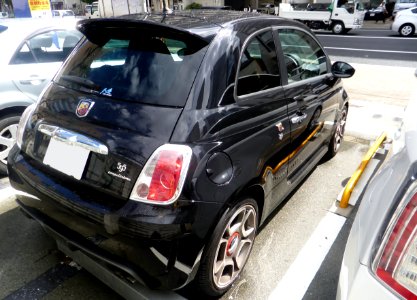 The rearview of ABARTH 595 competizione