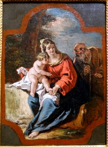 The Rest on the Flight into Egypt, by Sebastiano Ricci, 1720s, oil on canvas - Blanton Museum of Art - Austin, Texas - DSC08055