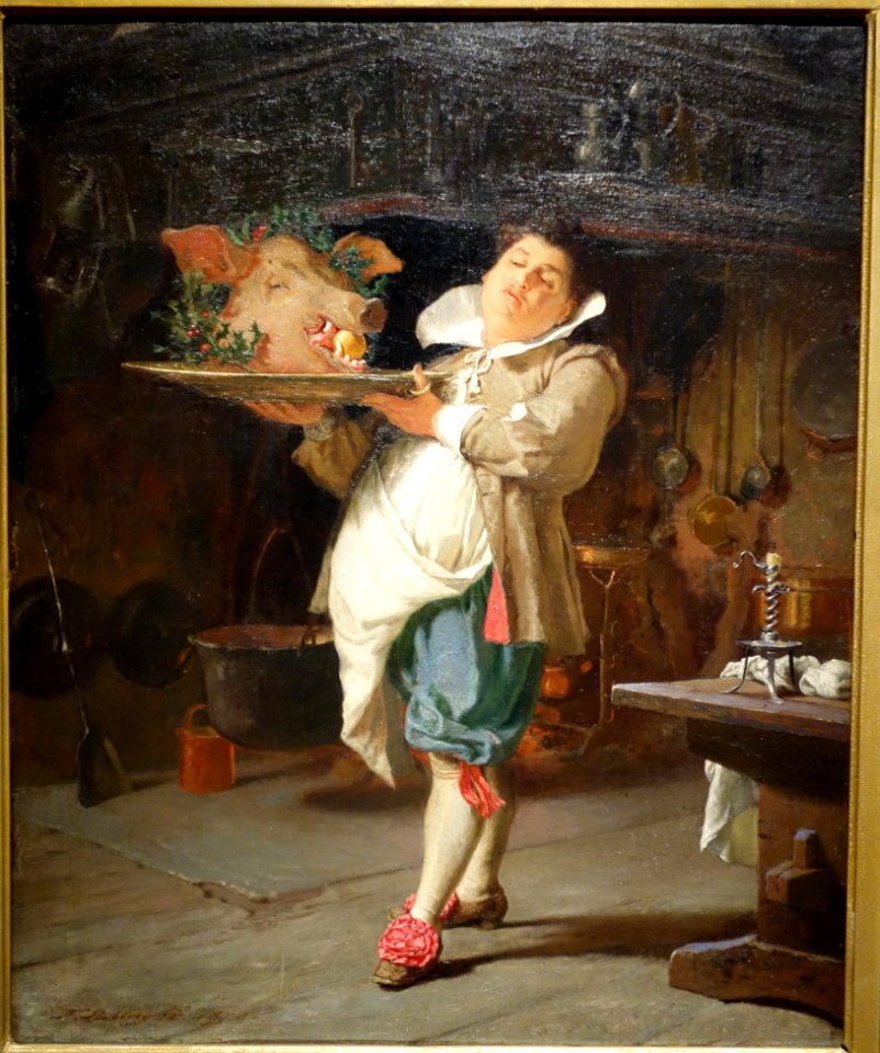 The Plate of Honor by Francis Blackwell Mayer, 1870, oil on canvas - New Britain Museum of American Art - DSC09391