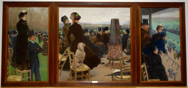The Races at the Bois de Boulogne, by Giuseppe De Nittis, 1881 - Galleria nazionale d'arte moderna - Rome, Italy - DSC05535