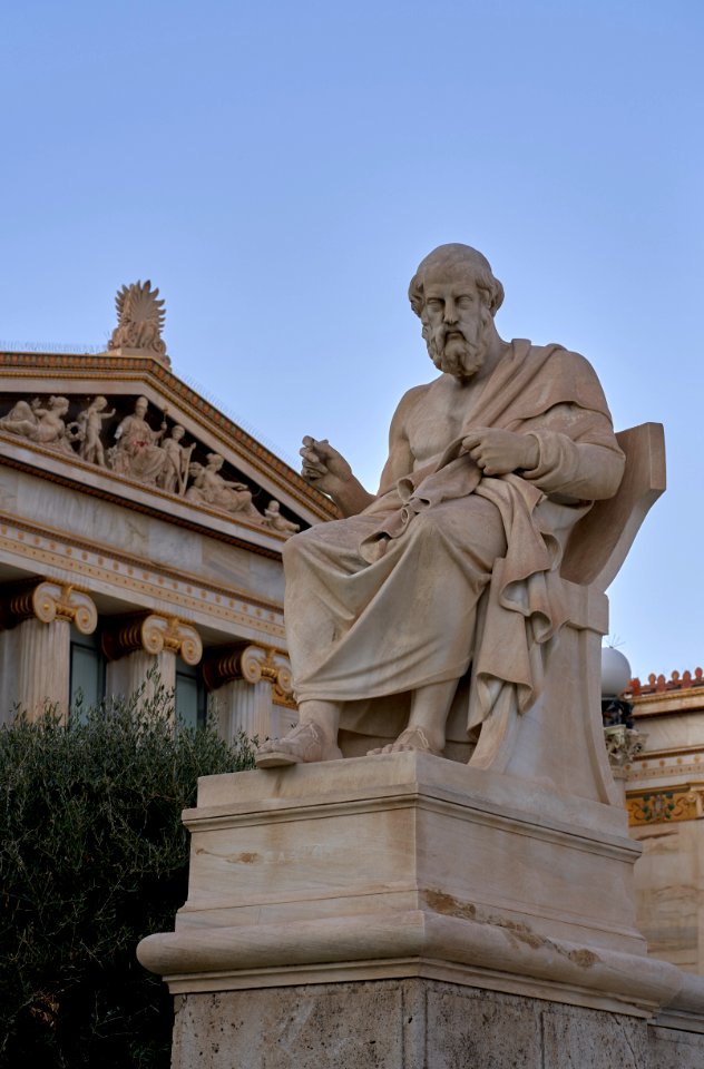The statue of Plato on October 25, 2019
