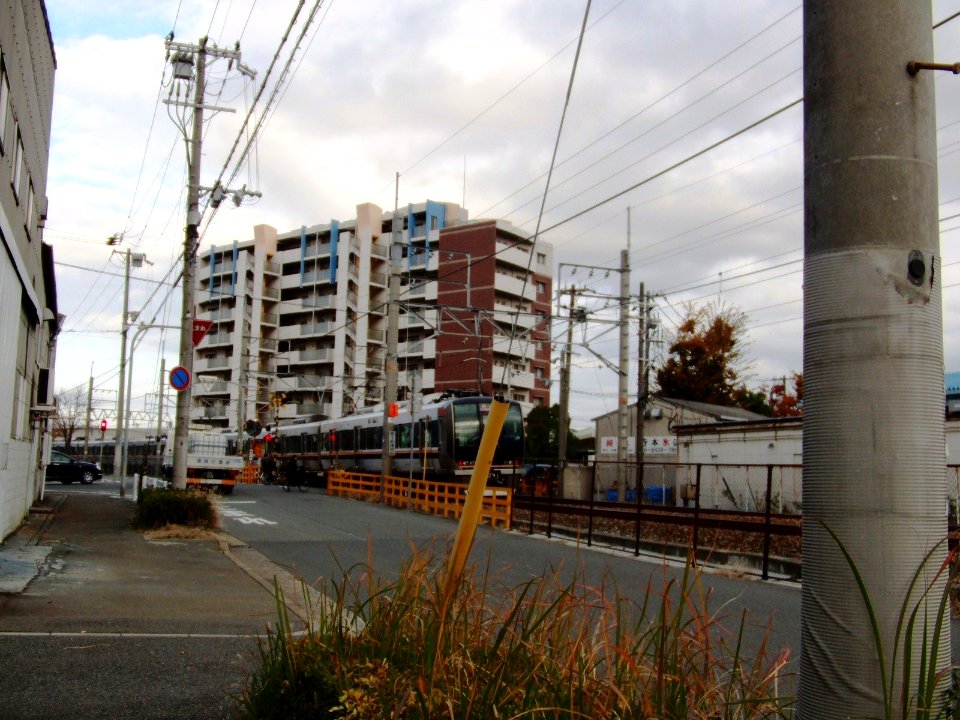 The spot where Amagasaki rail crash occurred