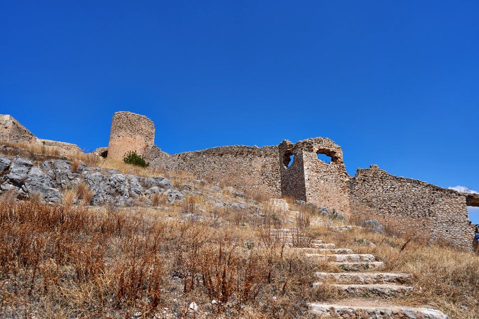 The ruins of the Castle Larissa of Argos on September 5, 2020