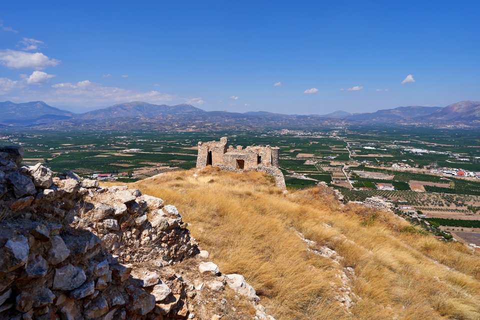 The ruins of Larissa Castle (Argos) on September 5, 2020