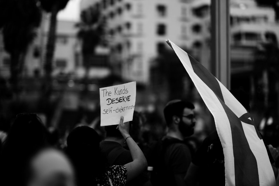 The solidarity protest for Rojava organized by Kurdish Jews on October 15th 2019 in Tel Aviv, Israel 23