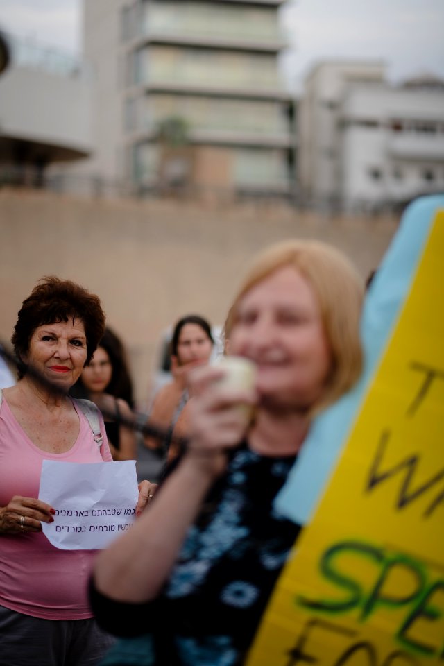 The solidarity protest for Rojava organized by Kurdish Jews on October 15th 2019 in Tel Aviv, Israel 11