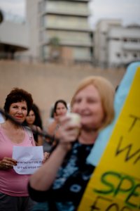 The solidarity protest for Rojava organized by Kurdish Jews on October 15th 2019 in Tel Aviv, Israel 11