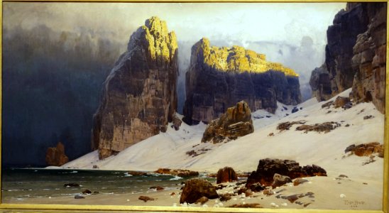The Shoreline of Forgetfulness, by Eugen Bracht, 1889, oil on canvas - Hessisches Landesmuseum Darmstadt - Darmstadt, Germany - DSC01224