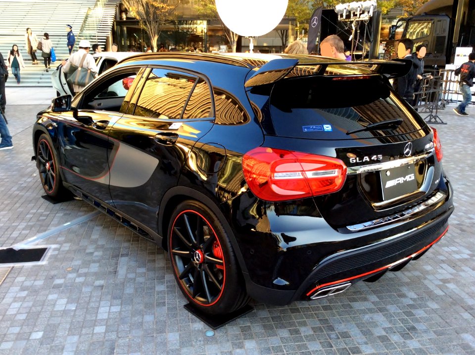 The rearview of Mercedes-Benz GLA45 AMG 4MATIC Edition 1 (X156)