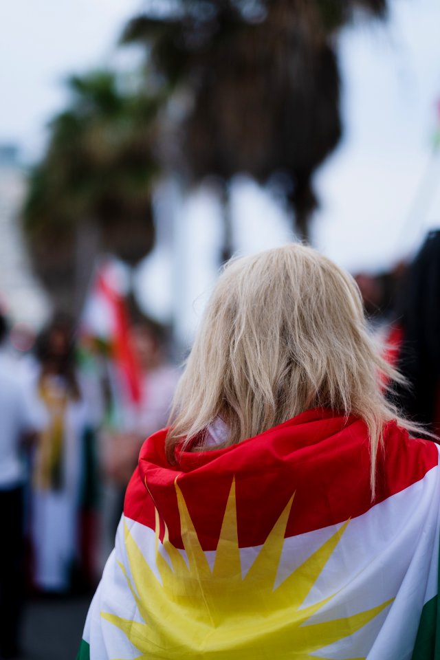 The solidarity protest for Rojava organized by Kurdish Jews on October 15th 2019 in Tel Aviv, Israel 42