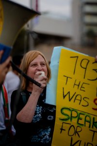 The solidarity protest for Rojava organized by Kurdish Jews on October 15th 2019 in Tel Aviv, Israel 16