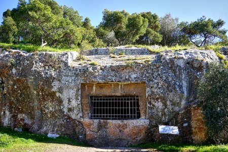 The so-called Cimon's (Kimon's) Tomb on Philopappos Hill, 13 March 2020