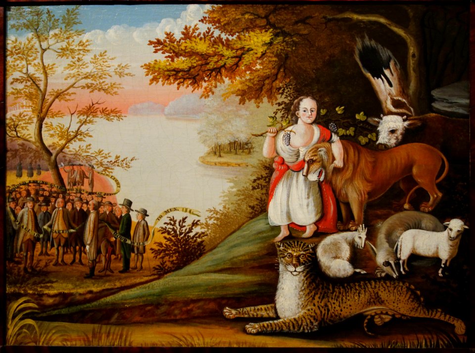 The Peaceable Kingdom by Edward Hicks, Pennsylvania, 1830-1832 - Winterthur Museum - DSC01607