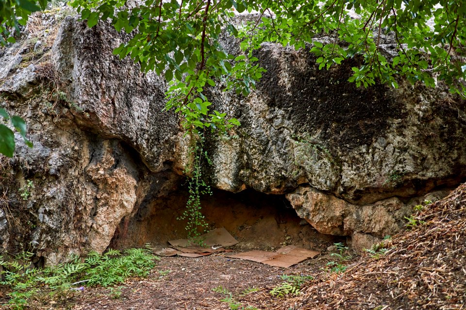 The Shrine of Pan behind the Church of Agia (St.) Fotini Ilissos on August 7, 2020