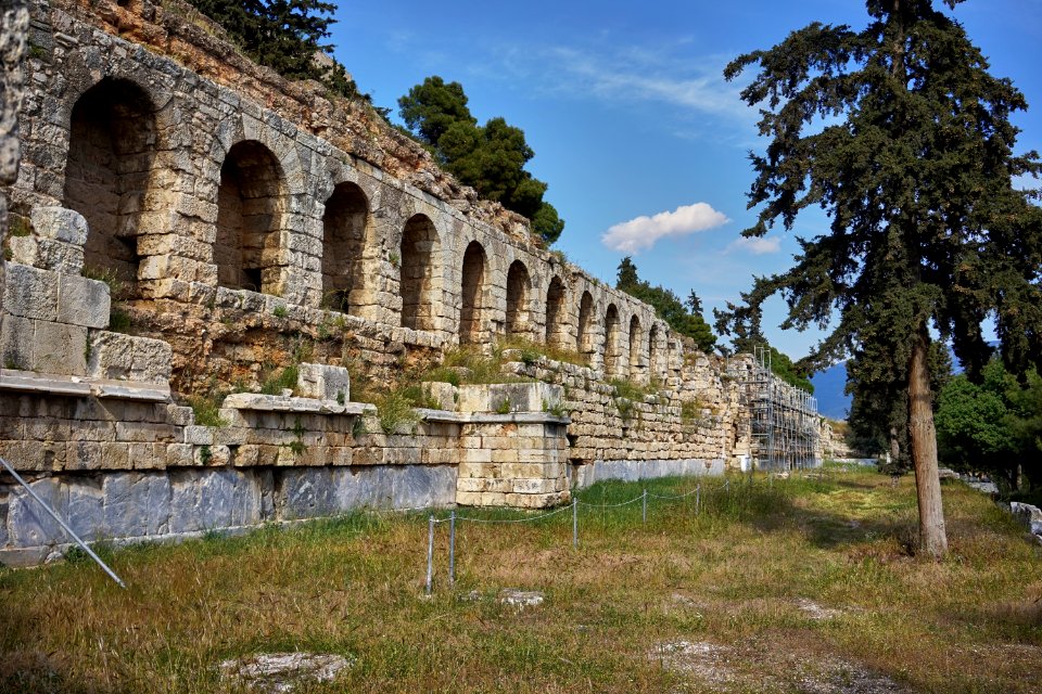 The Stoa of Eumenes on April 25, 2020