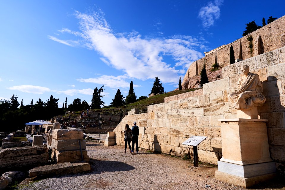 The statue of Menander on November 8, 2019