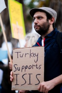The solidarity protest for Rojava organized by Kurdish Jews on October 15th 2019 in Tel Aviv, Israel 41