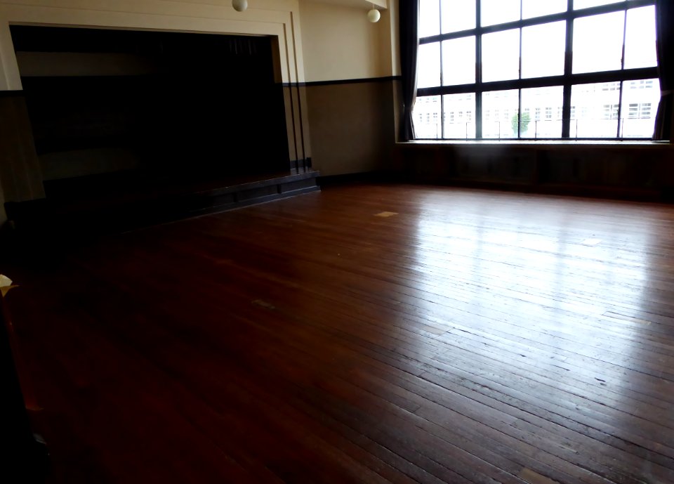 The music room in the old school building of Toyosato Elementary School
