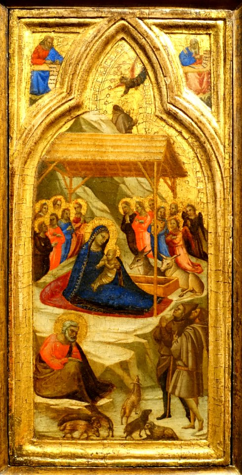 The Nativity by Taddeo Gaddi, 1335, paint and gold leaf on panel - Portland Art Museum - Portland, Oregon - DSC08955