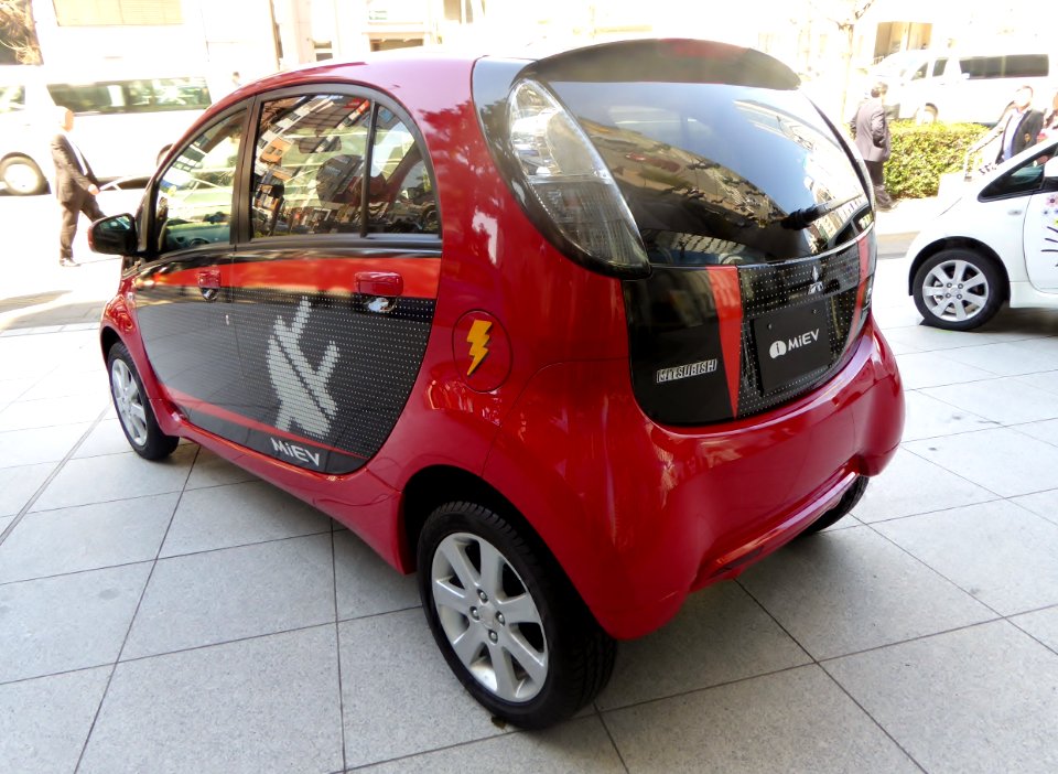 The rearview of Mitsubishi i-MiEV (HA4W) checker