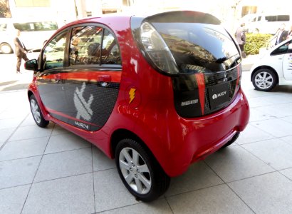 The rearview of Mitsubishi i-MiEV (HA4W) checker