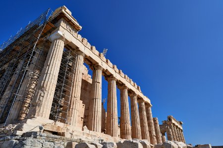 The south side of the Parthenon on September 25, 2020