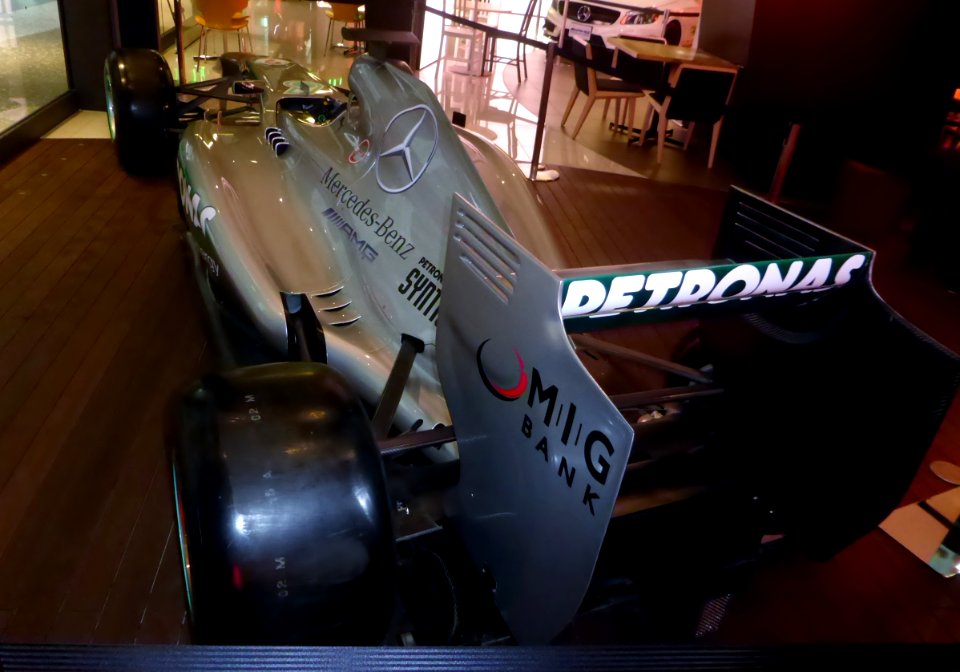 The rearview of Mercedes F1 W04