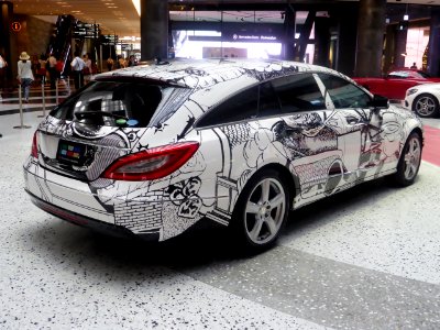 The rearview of Mercedes-Benz CLS350 Shooting Brake (X218) Art Car