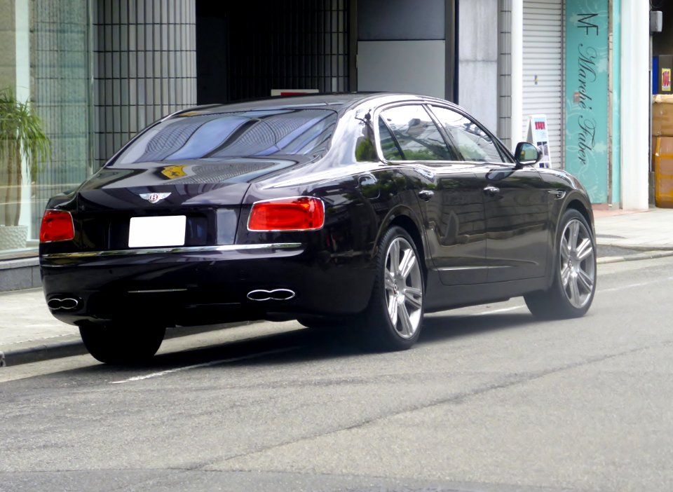 The rearview of Bentley Flying Spur