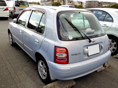 The rearview of Nissan MARCH autostrada (K11)