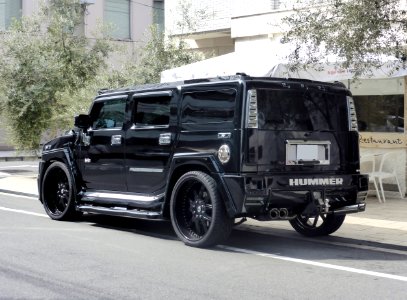 The rearview of HUMMER H2